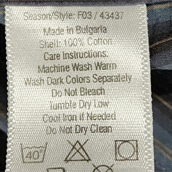 Timberland Tonal blue striped button down shirt men's size medium - Picture 4 of 7